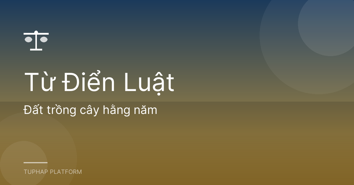 Đất trồng cây hằng năm