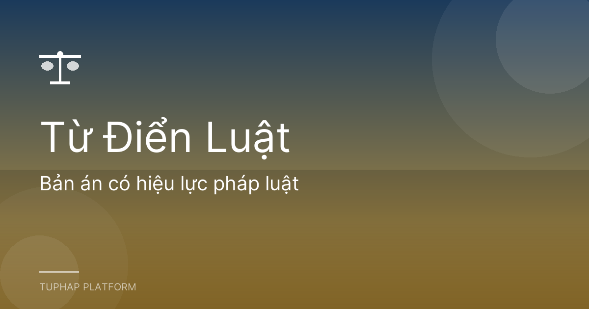 Bản án có hiệu lực pháp luật