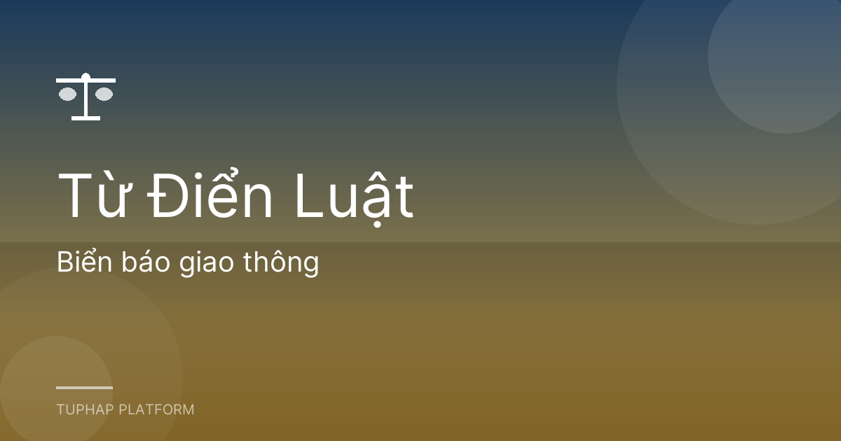 Biển báo giao thông