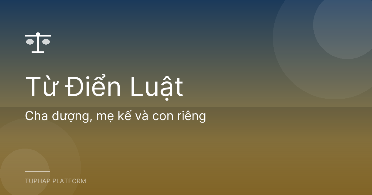 Cha dượng, mẹ kế và con riêng