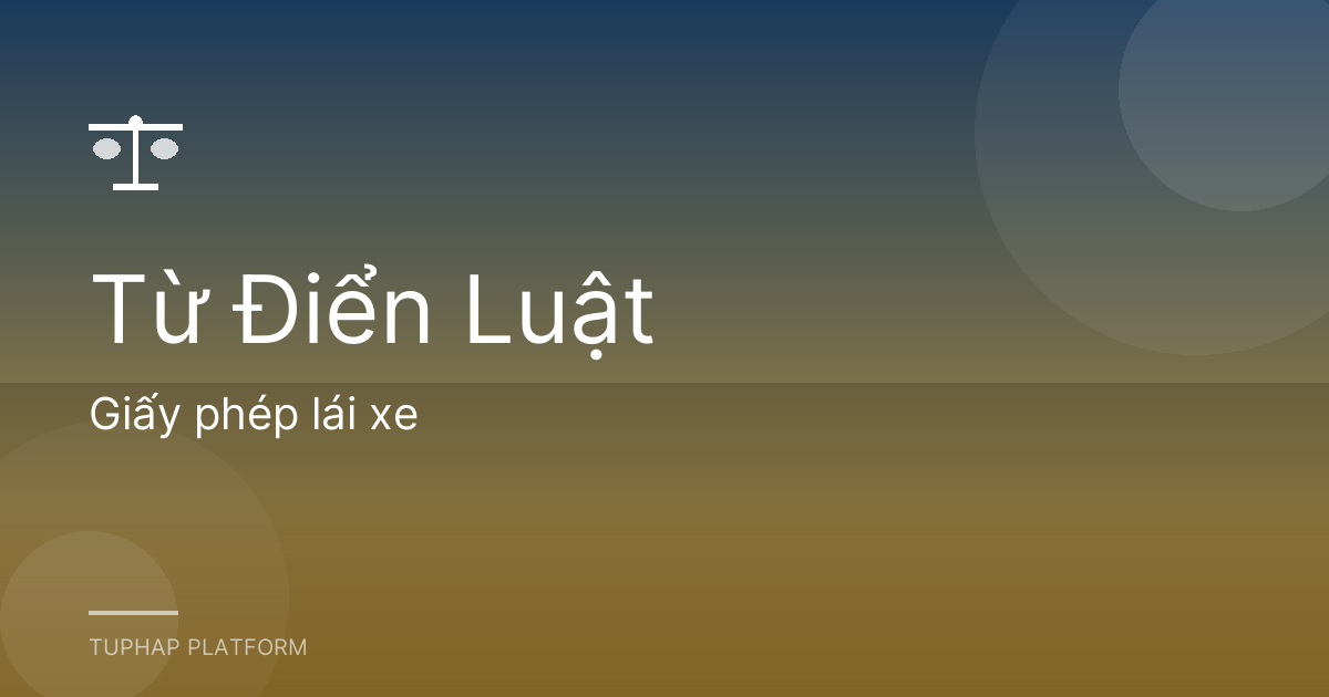 Giấy phép lái xe
