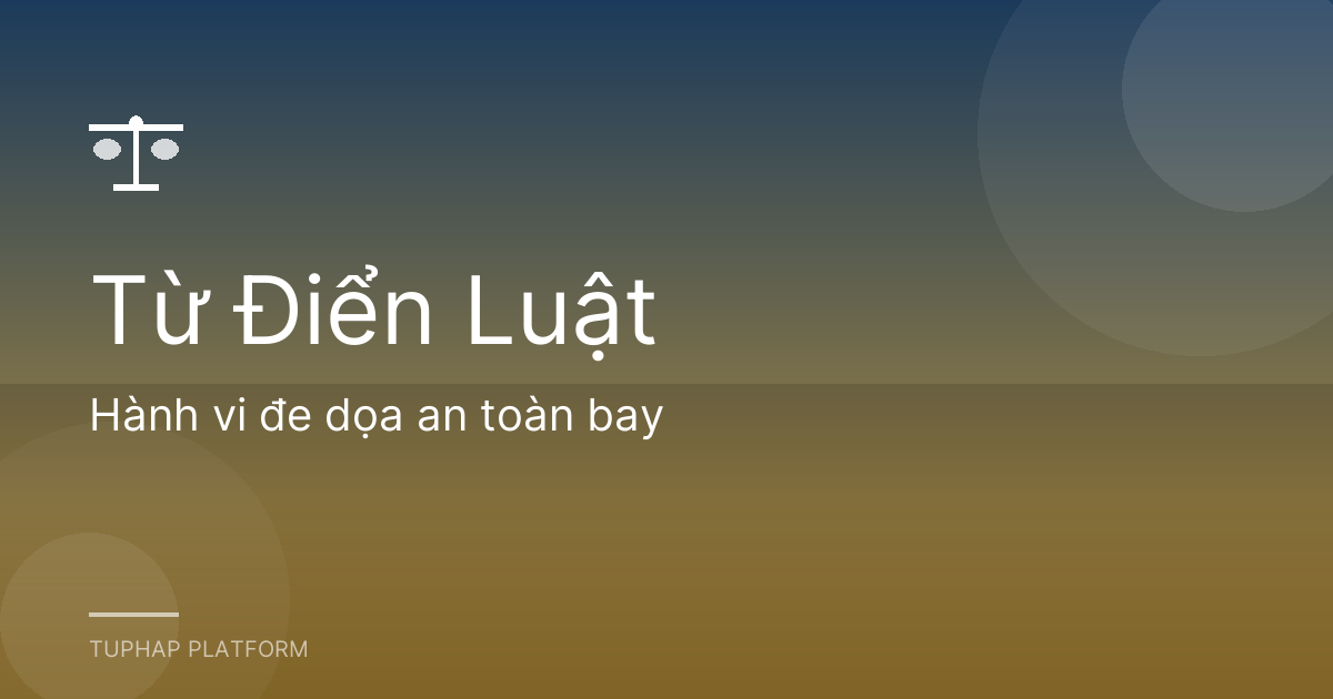 Hành vi đe dọa an toàn bay