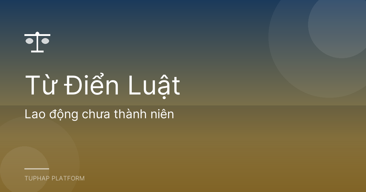 Lao động chưa thành niên