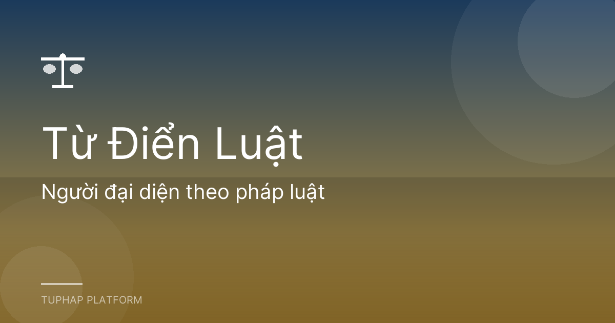 Người đại diện theo pháp luật