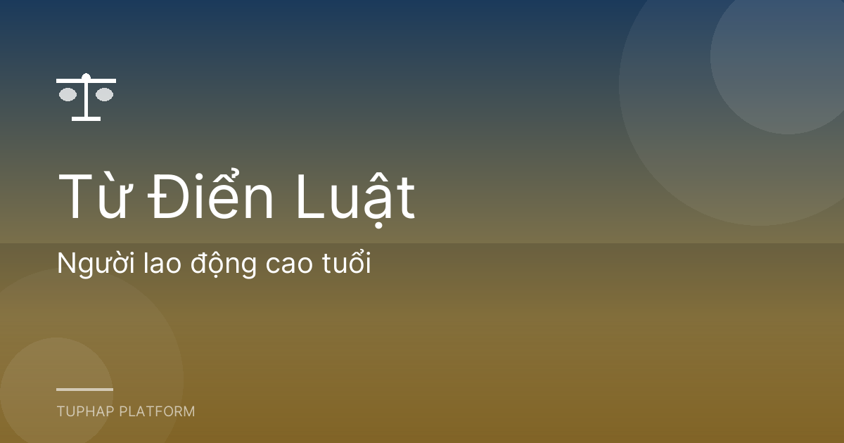 Người lao động cao tuổi