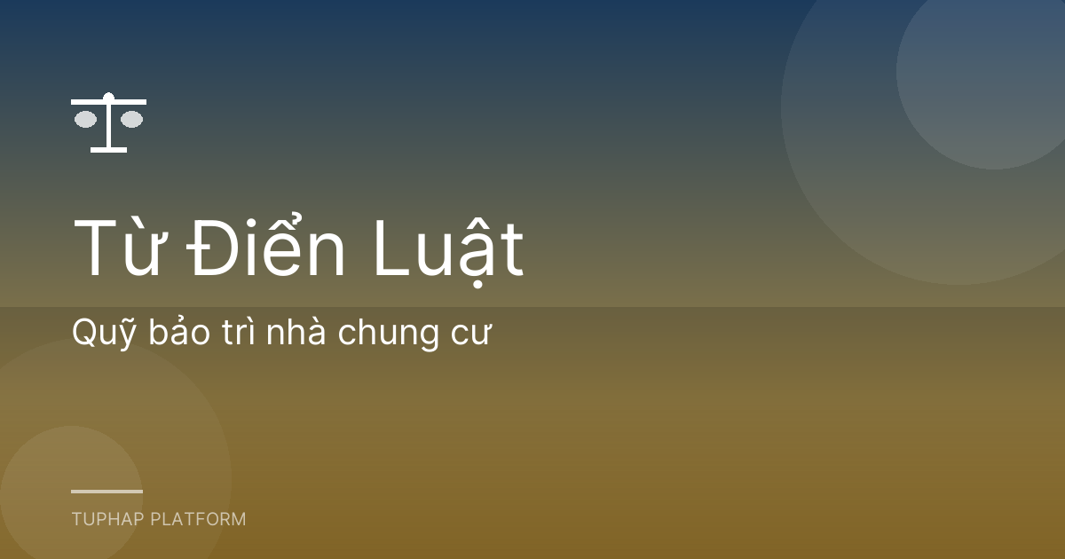 Quỹ bảo trì nhà chung cư