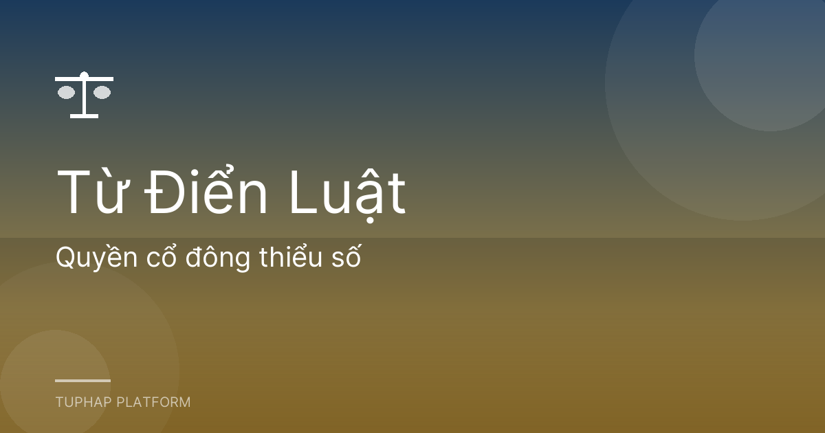 Quyền cổ đông thiểu số