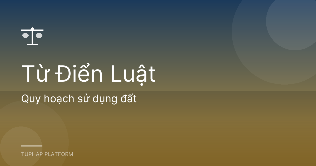 Quy hoạch sử dụng đất