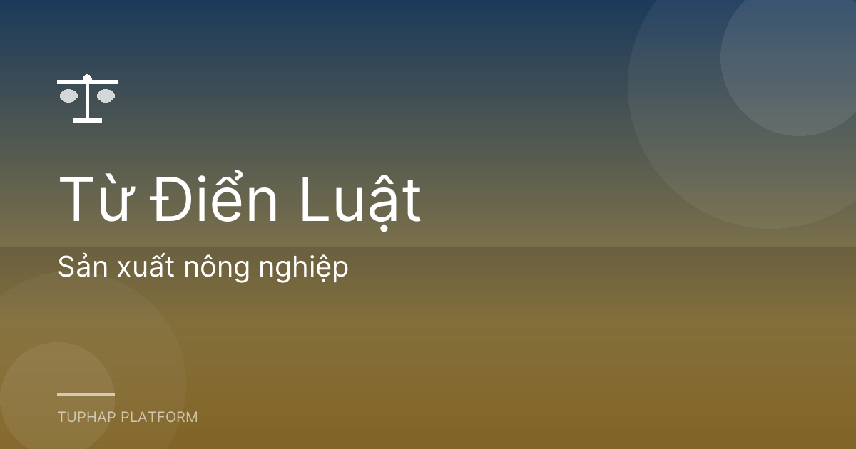 Sản xuất nông nghiệp